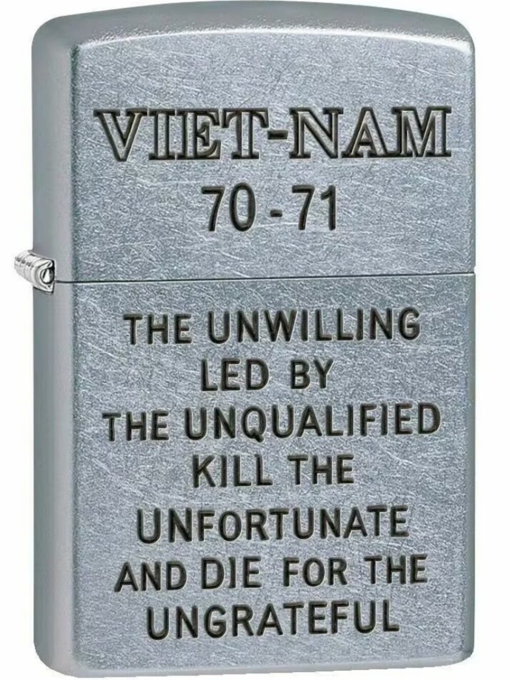 Vietnam Veterans Trench Art Unwilling Zippo Lighter
